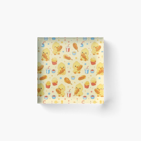 Item preview, Cute Duckling Corn Dog Pattern | Kawaii Street Food Design designed and sold by Soft Berry Studio.