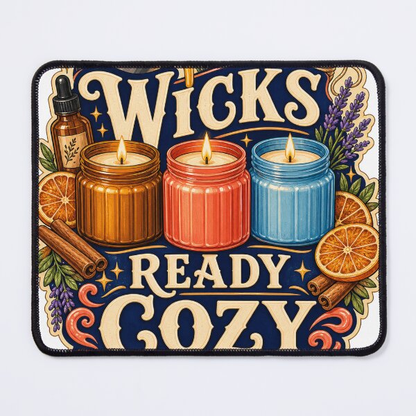 Item preview, Wicks Ready Cozy Steady Candle Maker Art designed and sold by CheerfulNest.