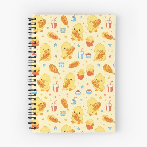 Item preview, Cute Duckling Corn Dog Pattern | Kawaii Street Food Design designed and sold by Soft Berry Studio.