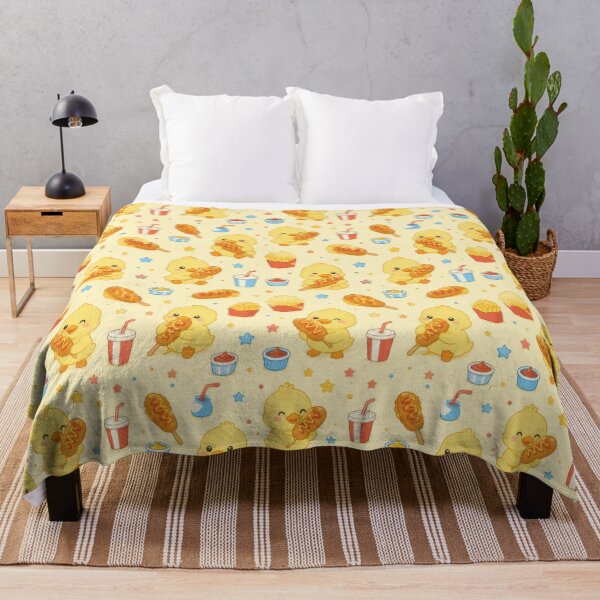 Item preview, Cute Duckling Corn Dog Pattern | Kawaii Street Food Design designed and sold by Soft Berry Studio.