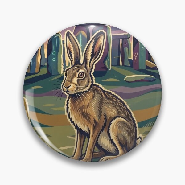 Item preview, Vintage Stonehenge Hare Travel Art designed and sold by ZUMERI.