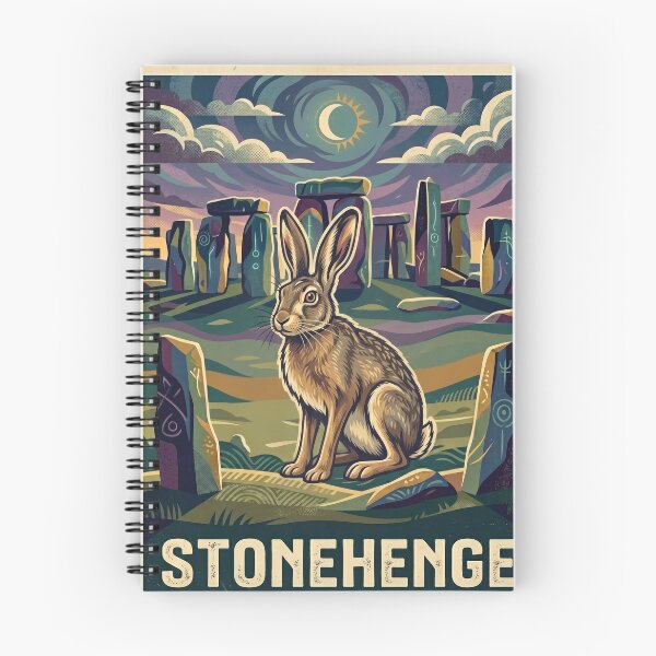 Item preview, Vintage Stonehenge Hare Travel Art designed and sold by ZUMERI.