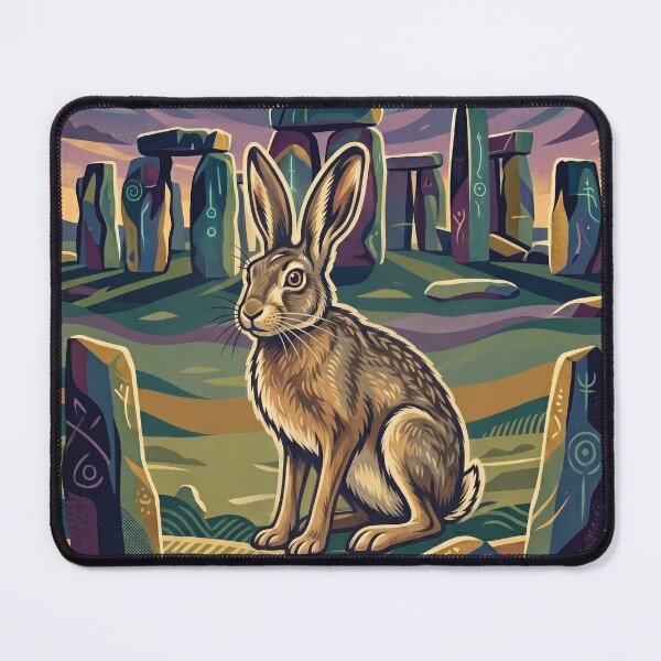 Item preview, Vintage Stonehenge Hare Travel Art designed and sold by ZUMERI.
