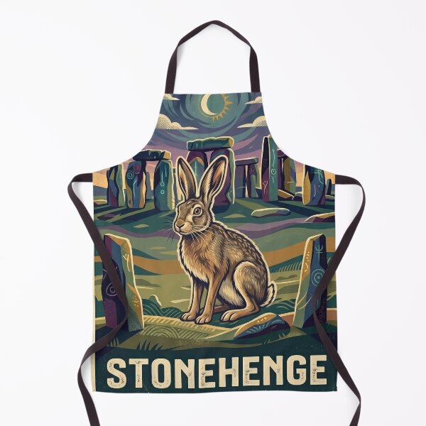 Item preview, Vintage Stonehenge Hare Travel Art designed and sold by ZUMERI.