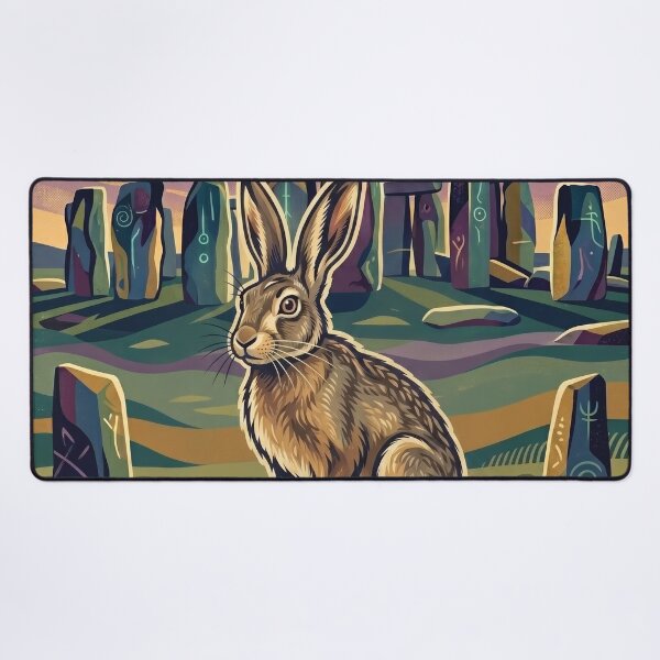 Item preview, Vintage Stonehenge Hare Travel Art designed and sold by ZUMERI.