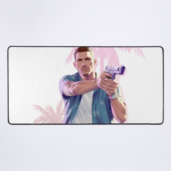 Item preview, Tropical Action Shooter - Palms & Pistol Art Illustration designed and sold by Billy Morfo™.