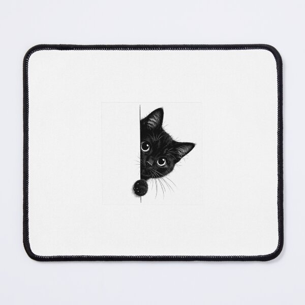 Item preview, Curious Peeking Black Cat Illustration designed and sold by Ak-art-shop.