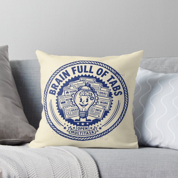Item preview, Brain Full of Tabs Funny Teacher Vintage Badge designed and sold by 89shirts.