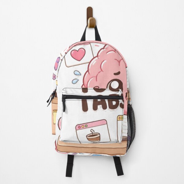 Item preview, Too Many Tabs Open – Cute Funny Brain Cartoon Sticker designed and sold by Kiinaaa.