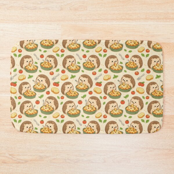 Item preview, Cute Hedgehog Baked Pasta Pattern | Kawaii Comfort Food Design designed and sold by Soft Berry Studio.