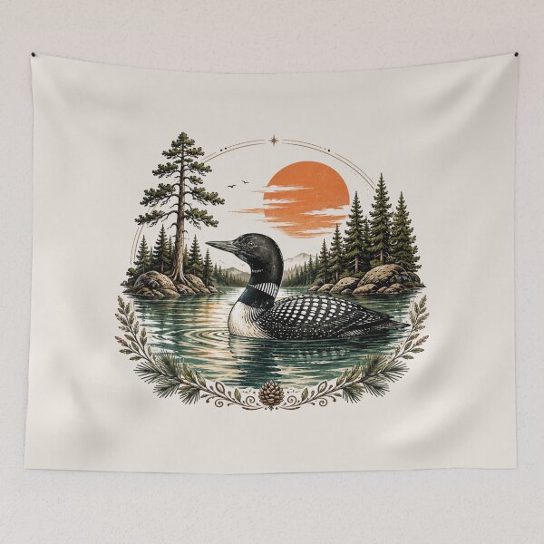 Item preview, Leave Me A Loon, Funny Bird Lover, Minimalist Nature, Cabin Lake Life designed and sold by Cchotlan.