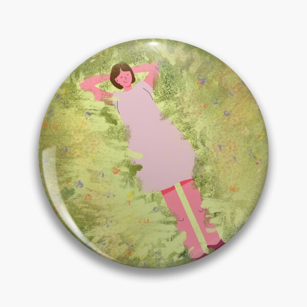 Item preview, Afternoon in the Meadows (girl lying down in flower field) designed and sold by DaisyilleArt.
