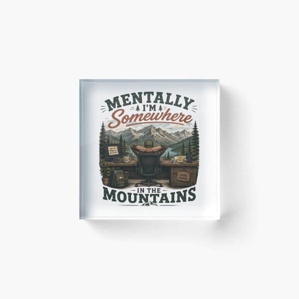 Item preview, Mentally Somewhere in the Mountains designed and sold by Side Quest Co..