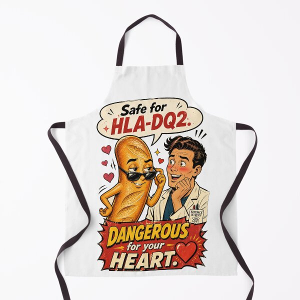 Item preview, Safe for HLA-DQ2, Dangerous for Your Heart – Funny Science Bread designed and sold by ChicClicker.