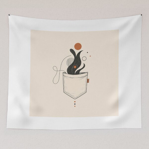 Item preview, Abstract Pocket Shadow Minimalist Art designed and sold by VYBORA Studio.
