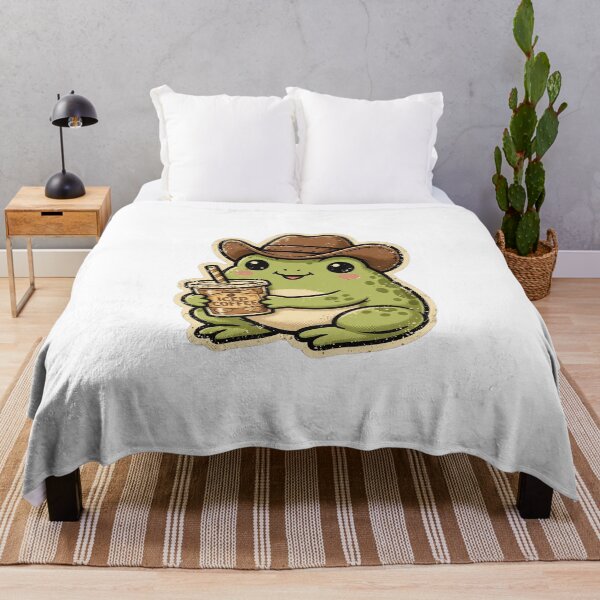 Item preview, Cowboy Frog With Iced Coffee - Funny Retro Cowboycore designed and sold by FBA.