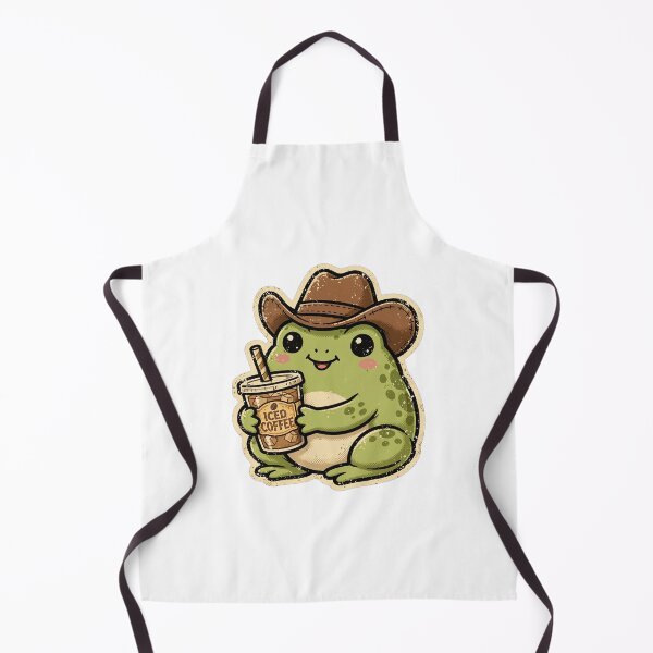 Item preview, Cowboy Frog With Iced Coffee - Funny Retro Cowboycore designed and sold by FBA.