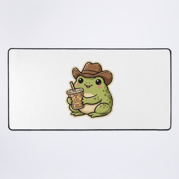 Item preview, Cowboy Frog With Iced Coffee - Funny Retro Cowboycore designed and sold by FBA.