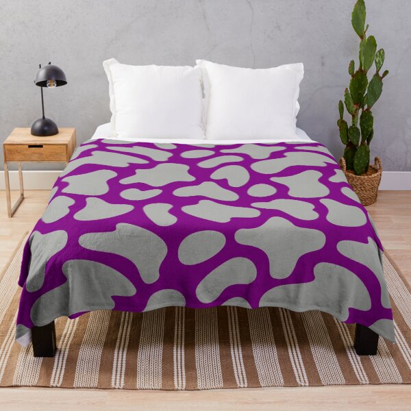 Item preview, Modern Graphic Cow Print Pattern | Purple & Gray designed and sold by Frohyou.