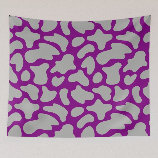 Item preview, Modern Graphic Cow Print Pattern | Purple & Gray designed and sold by Frohyou.