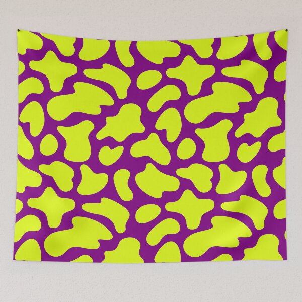 Item preview, Modern Graphic Cow Print Pattern | Purple & Chartreuse designed and sold by Frohyou.