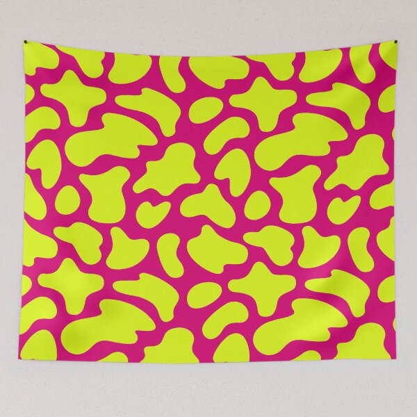 Item preview, Modern Graphic Cow Print Pattern | Pink & Chartreuse designed and sold by Frohyou.