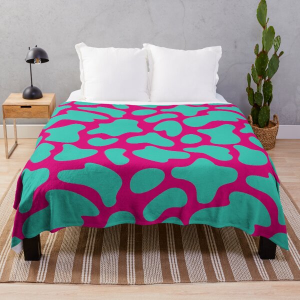 Item preview, Modern Graphic Cow Print Pattern | Pink & Teal designed and sold by Frohyou.