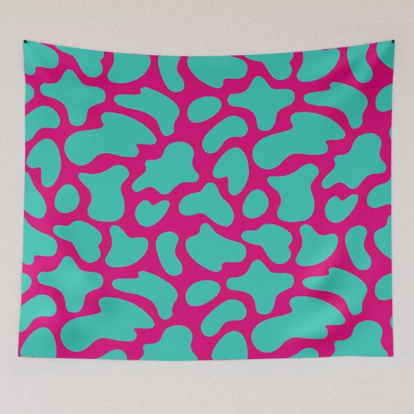 Item preview, Modern Graphic Cow Print Pattern | Pink & Teal designed and sold by Frohyou.