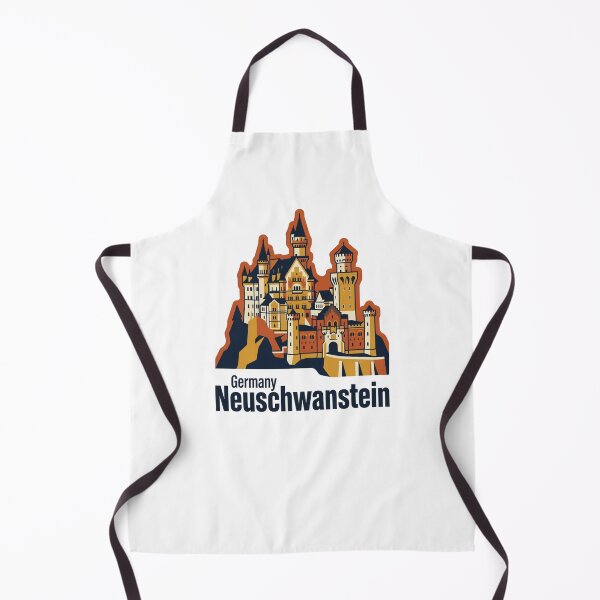 Item preview, Neuschwanstein Castle Bold Retro Graphic Art designed and sold by Inkworksbyshery.