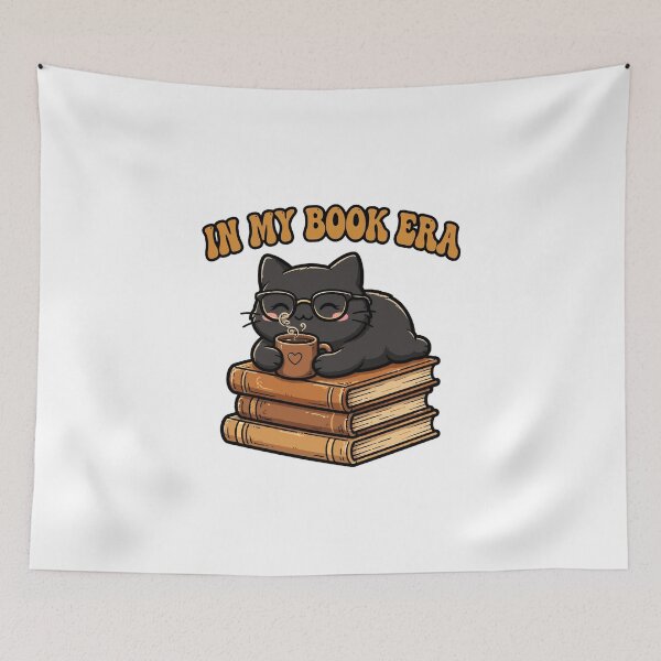 Item preview, In My Book Era - Bookish Black Cat Reading Books designed and sold by FBA.
