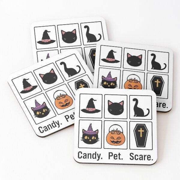 Item preview, Candy Pet Scare - Cute Halloween Black Cat Grid designed and sold by puurfectcat.
