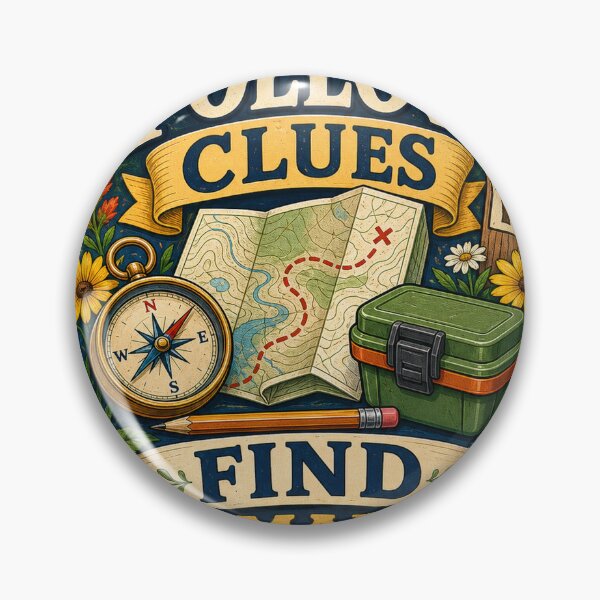 Item preview, Follow Clues Find Small Wonders Geocaching Art designed and sold by CheerfulNest.