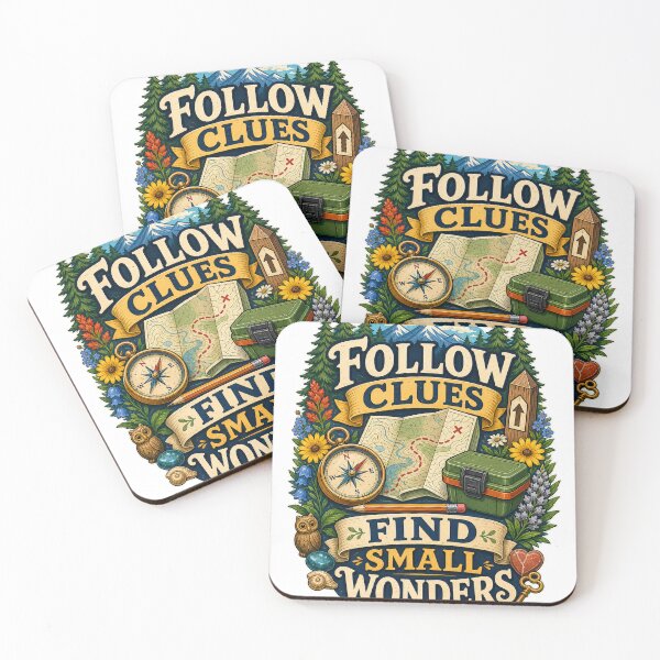 Item preview, Follow Clues Find Small Wonders Geocaching Art designed and sold by CheerfulNest.