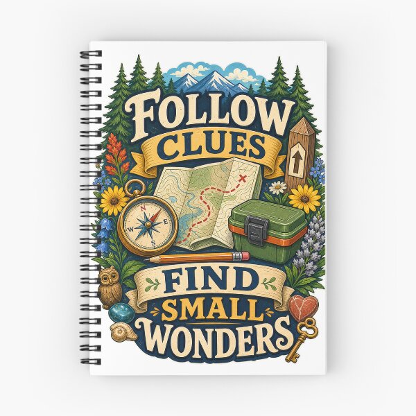 Item preview, Follow Clues Find Small Wonders Geocaching Art designed and sold by CheerfulNest.