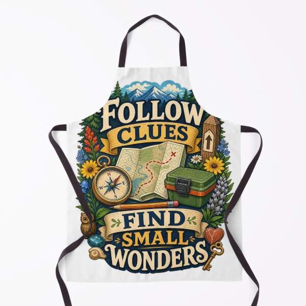 Item preview, Follow Clues Find Small Wonders Geocaching Art designed and sold by CheerfulNest.