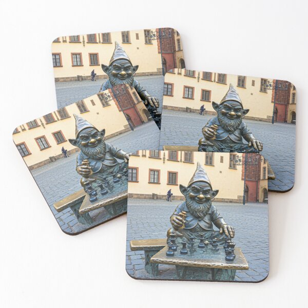 Item preview, Wroclaw Gnome Playing Chess designed and sold by Purrfecta.