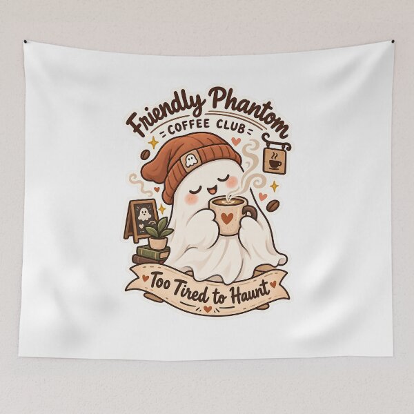 Item preview, Friendly Phantom Coffee Club designed and sold by Thai Vibe Studio.