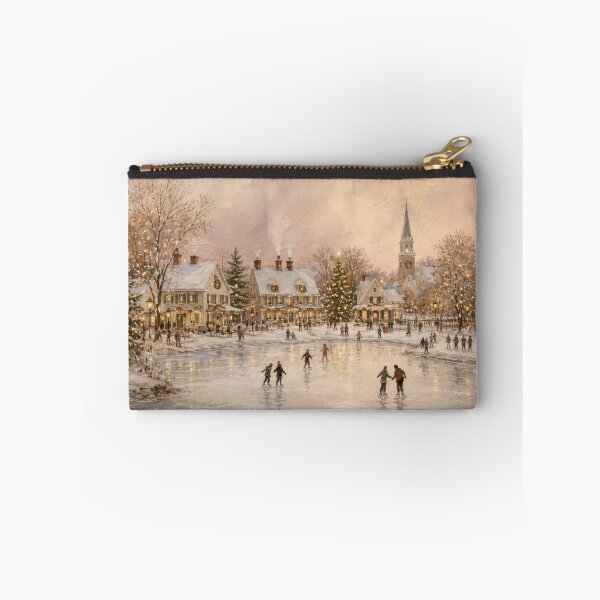 Item preview, Nostalgic Christmas Village Ice Skating Winter Art designed and sold by GSizzle1.