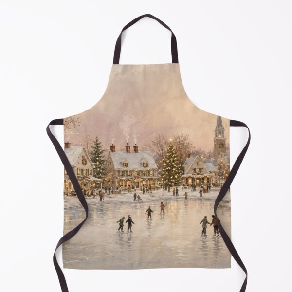 Item preview, Nostalgic Christmas Village Ice Skating Winter Art designed and sold by GSizzle1.
