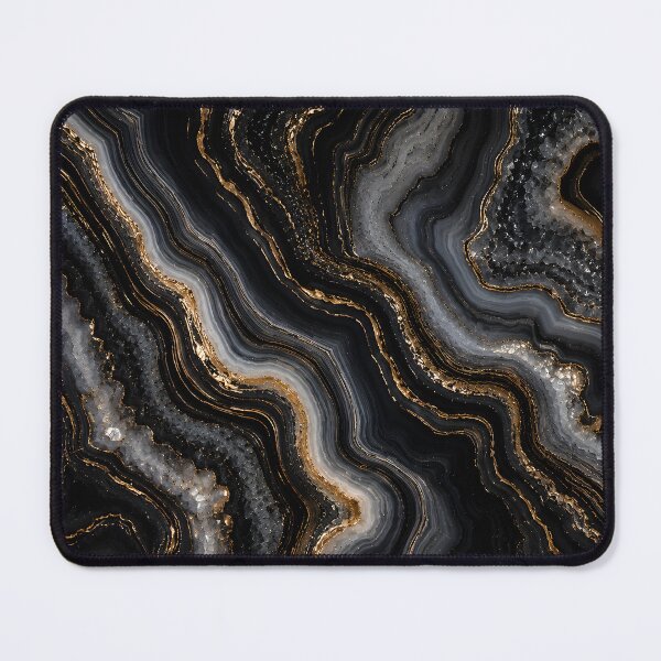 Item preview, Black Agate Gold Luxury Abstract designed and sold by Divine Ease.