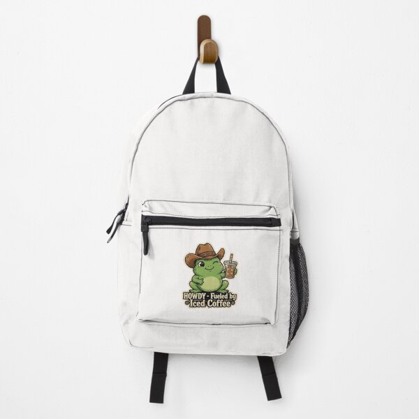 Item preview, Howdy Fueled By Iced Coffee - Funny Cowboy Frog Meme designed and sold by FBA.