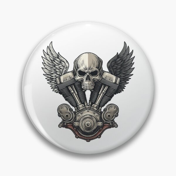 Item preview, Skull engine illustration designed and sold by robyeyedropy.