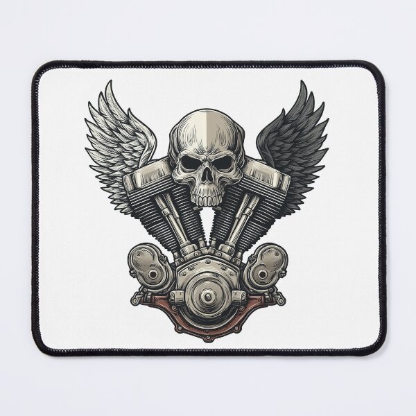 Item preview, Skull engine illustration designed and sold by robyeyedropy.