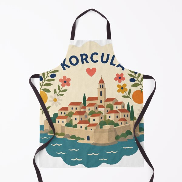 Item preview, Korcula Croatia Travel Souvenir Modern Folk Art designed and sold by VisualArtsOasis.