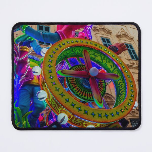 Item preview, Colorful Carnival Parade Float With Neon Lights And Giant Wheel Sculpture In Historic Street designed and sold by Nmallia.