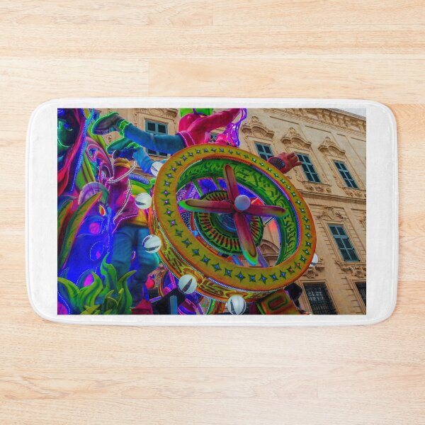 Item preview, Colorful Carnival Parade Float With Neon Lights And Giant Wheel Sculpture In Historic Street designed and sold by Nmallia.