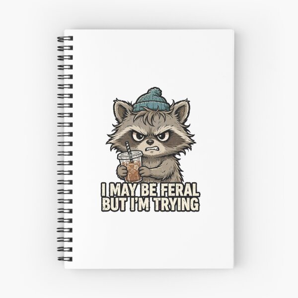 Item preview, I May Be Feral But I'm Trying - Funny Raccoon Coffee designed and sold by FBA.