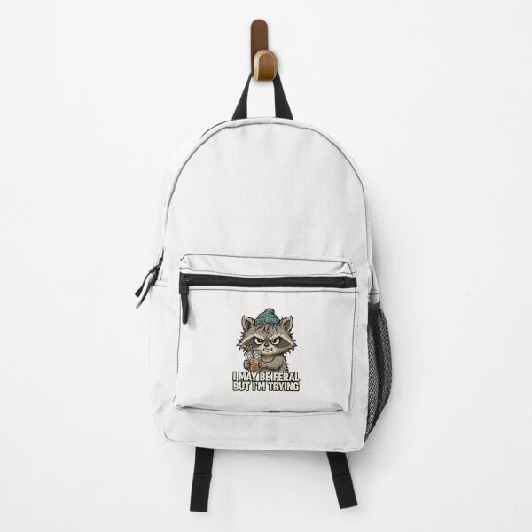 Item preview, I May Be Feral But I'm Trying - Funny Raccoon Coffee designed and sold by FBA.