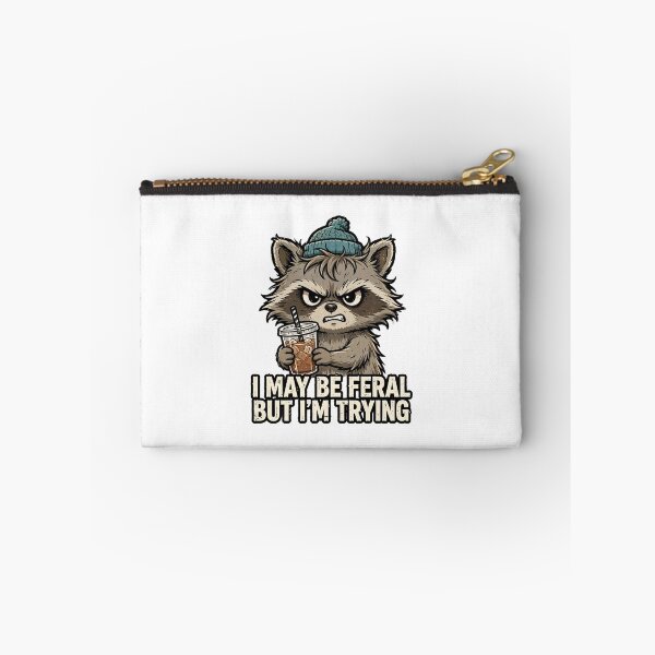 Item preview, I May Be Feral But I'm Trying - Funny Raccoon Coffee designed and sold by FBA.