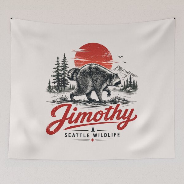Item preview, Retro Team Jimothy Viral Raccoon, King Meme,Cute Trash Panda, Seattle Wildlife Gift, Forest Animal designed and sold by Cchotlan.